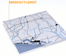 3d view of Baker Settlement