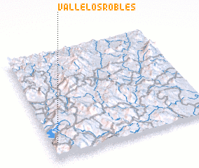 3d view of Valle Los Robles
