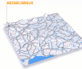 3d view of Waswalí Abajo