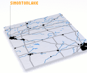 3d view of Simonton Lake