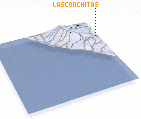 3d view of Las Conchitas