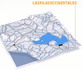 3d view of Las Pilas Occidentales