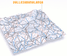 3d view of Valle Sabana Larga