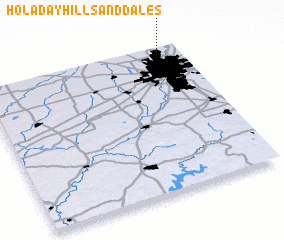 3d view of Holaday Hills and Dales