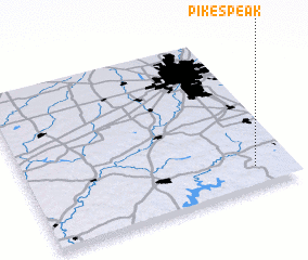 3d view of Pikes Peak