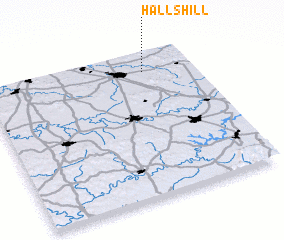 3d view of Halls Hill