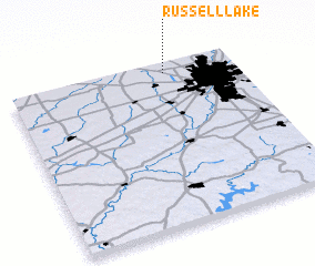 3d view of Russell Lake