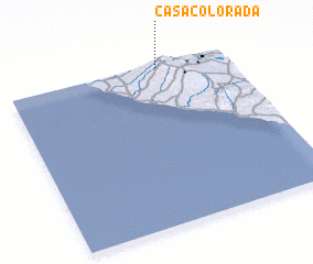 3d view of Casa Colorada