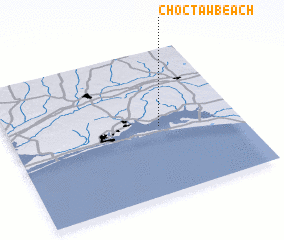 3d view of Choctaw Beach