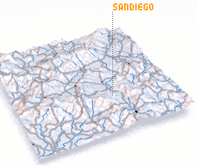 3d view of San Diego