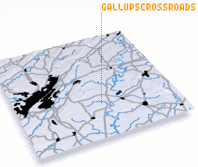 3d view of Gallups Crossroads
