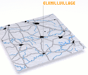 3d view of Elk Mill Village