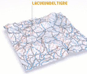 3d view of La Cueva del Tigre