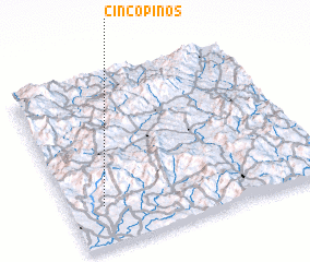 3d view of Cinco Pinos