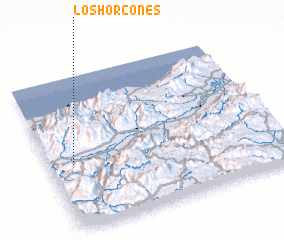 3d view of Los Horcones