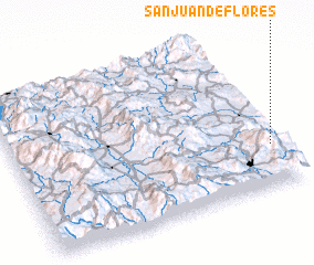 3d view of San Juan de Flores