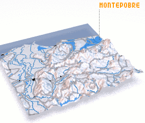 3d view of Monte Pobre