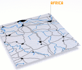 3d view of Africa