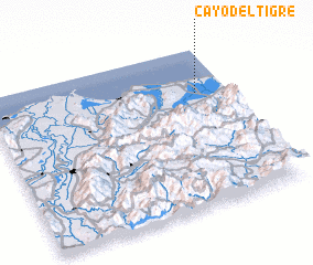 3d view of Cayo del Tigre