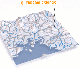 3d view of Quebrada Las Piñas