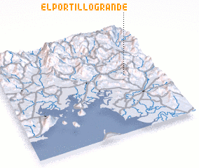 3d view of El Portillo Grande