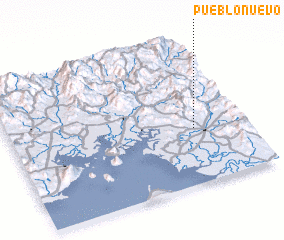 3d view of Pueblo Nuevo