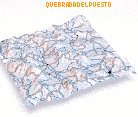 3d view of Quebrada del Puesto