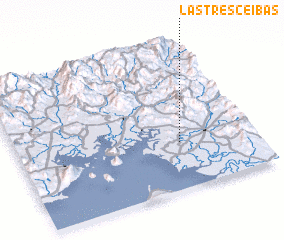 3d view of Las Tres Ceibas