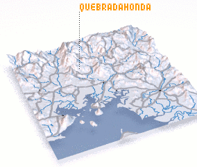 3d view of Quebrada Honda