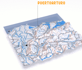 3d view of Puerto Arturo