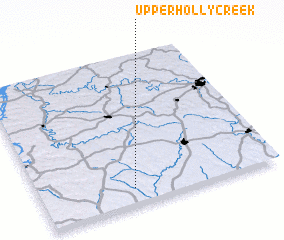 3d view of Upper Holly Creek