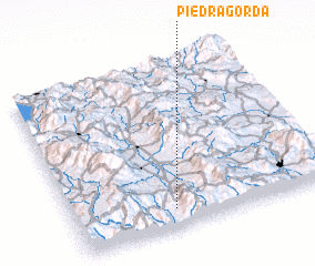 3d view of Piedra Gorda