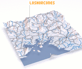 3d view of Los Horcones