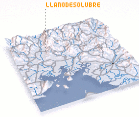 3d view of Llano de Solubre