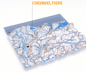 3d view of Cueva del Tigre