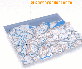 3d view of Planes de Agua Blanca