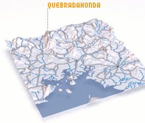 3d view of Quebrada Honda