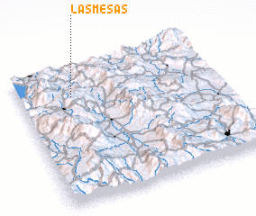 3d view of Las Mesas