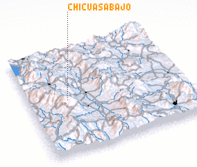 3d view of Chicúas Abajo