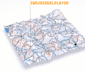 3d view of San José del Playón