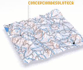 3d view of Concepción de Soluteca