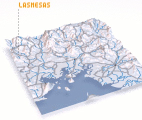 3d view of Las Mesas