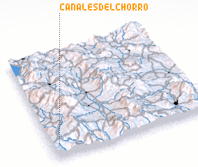 3d view of Cañales del Chorro