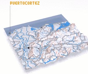 3d view of Puerto Cortez