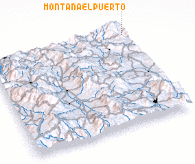 3d view of Montaña El Puerto