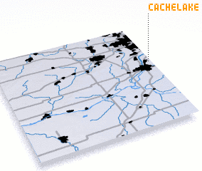 3d view of Cache Lake