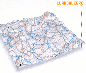 3d view of Llano Alegre