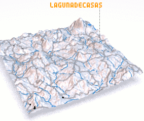 3d view of Laguna de Casas