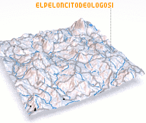 3d view of El Peloncito de Ologosi