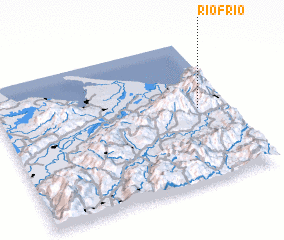 3d view of Río Frío